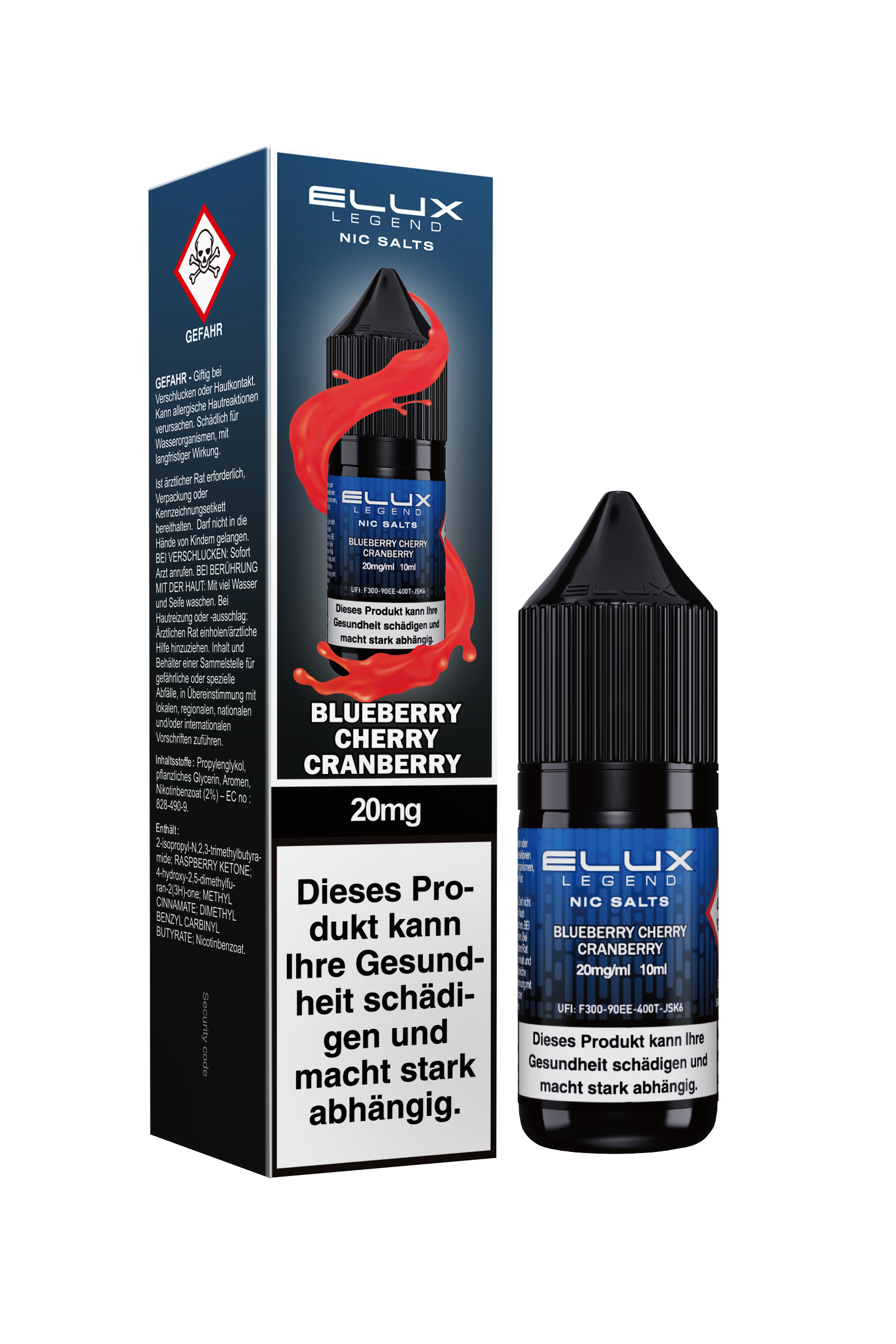 Elux Nic Salt Blueberry Cherry Cranberry (20 mg/ml)