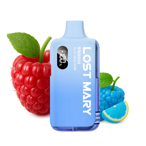 LOST MARY BM 6000 Vape Kit Blue Razz Gami – Lost Mary BM6000 Vape Kit Blue Razz Gami