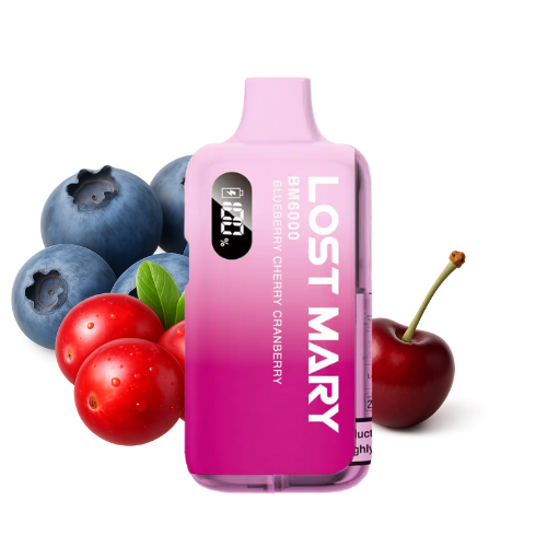 LOST MARY BM 6000 Vape Kit Blueberry Cherry Cranberry – Lost Mary BM6000 Vape Kit Blueberry Cherry Cranberry