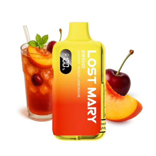 LOST MARY BM 6000 Vape Kit Cherry Peach Lemonade – Lost Mary BM6000 Vape Kit Cherry Peach Lemonade