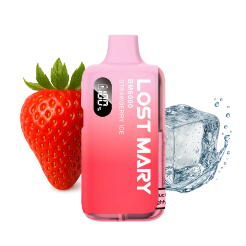 LOST MARY BM 6000 Vape Kit Strawberry Ice – Lost Mary BM6000 Vape Kit Strawberry Ice