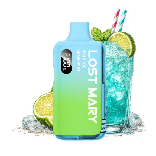 LOST MARY BM 6000 Vape Kit Miami Mint – Lost Mary BM6000 Vape Kit Miami Mint