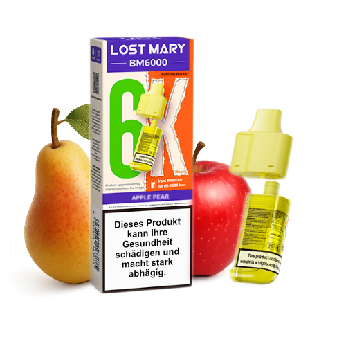 Lost Mary BM6000 Nachfüllpod Apple Pear 20mg 6000 Züge