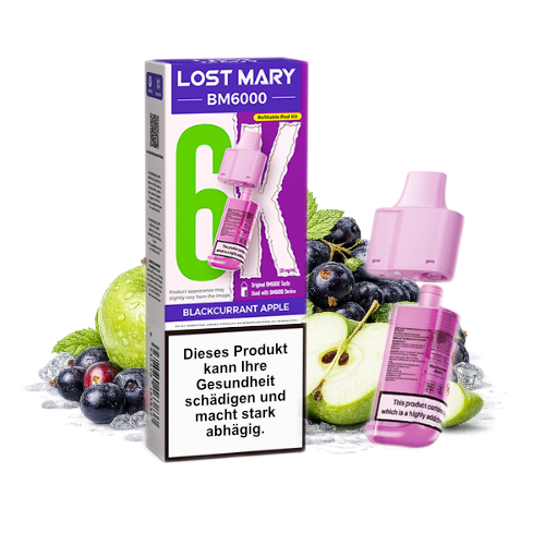 Lost Mary BM6000 Nachfüllpod Blackcurrant Apple 20mg 6000 Züge