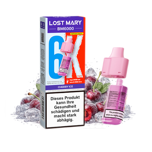 Lost Mary BM6000 Nachfüllpod Cherry Ice 20mg 6000 Züge