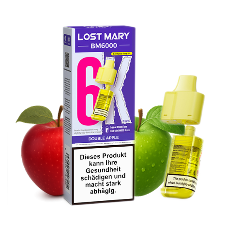 Lost Mary BM6000 Nachfüllpod Double Apple 20mg 6000 Züge
