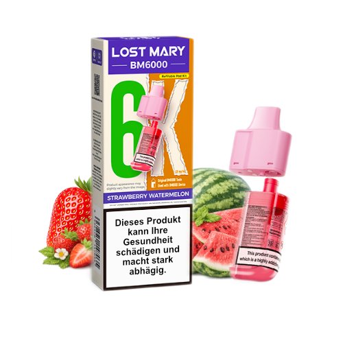 Lost Mary BM6000 Nachfüllpod Strawberry Watermelon 20mg 6000 Züge