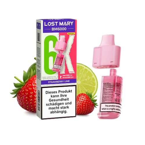 Lost Mary BM6000 Nachfüllpod Strawberry Lime 20mg 6000 Züge