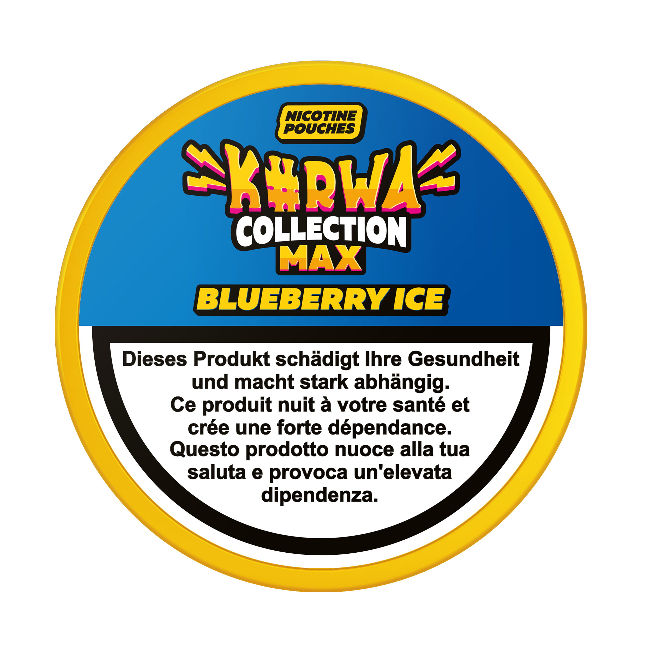 Kurwa Snus Collection MAX Blueberry Ice – tabakfreie KURWA Nikotinbeutel Slim