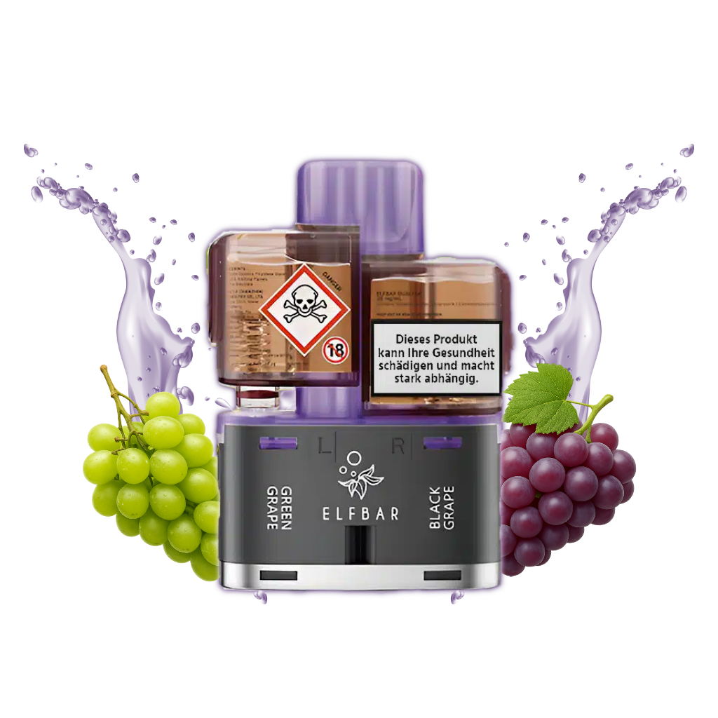 ELFBAR DUAL 10K Vape Pod Grape Edition