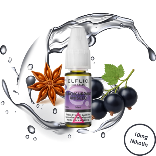 Elfbar ELFLIQ Blackcurrant Aniseed Nikotinsalz Liquid 10 mg/ml 10 ml