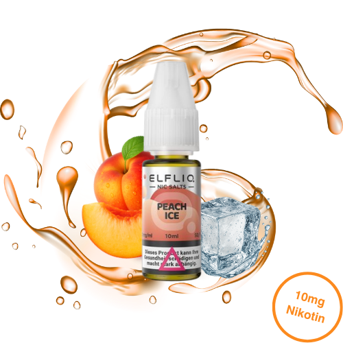 Elfbar ELFLIQ Peach Ice Nikotinsalz Liquid 10 mg/ml 10 ml
