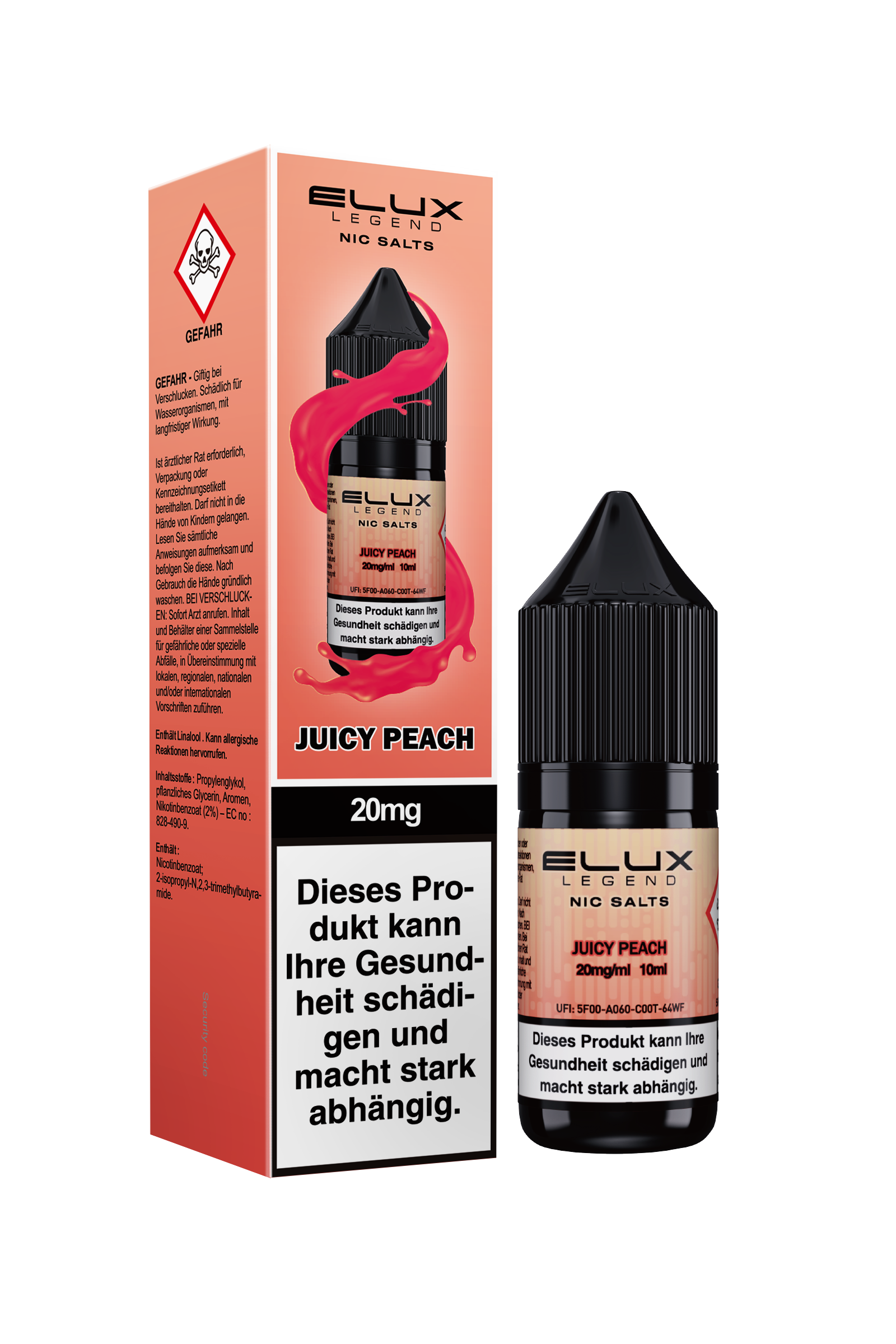 Elux Nic Salt Juicy Peach (20 mg/ml)