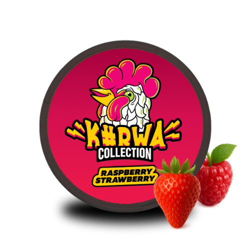 Kurwa Snus Raspberry Strawberry – tabakfreie KURWA Nikotinbeutel Slim