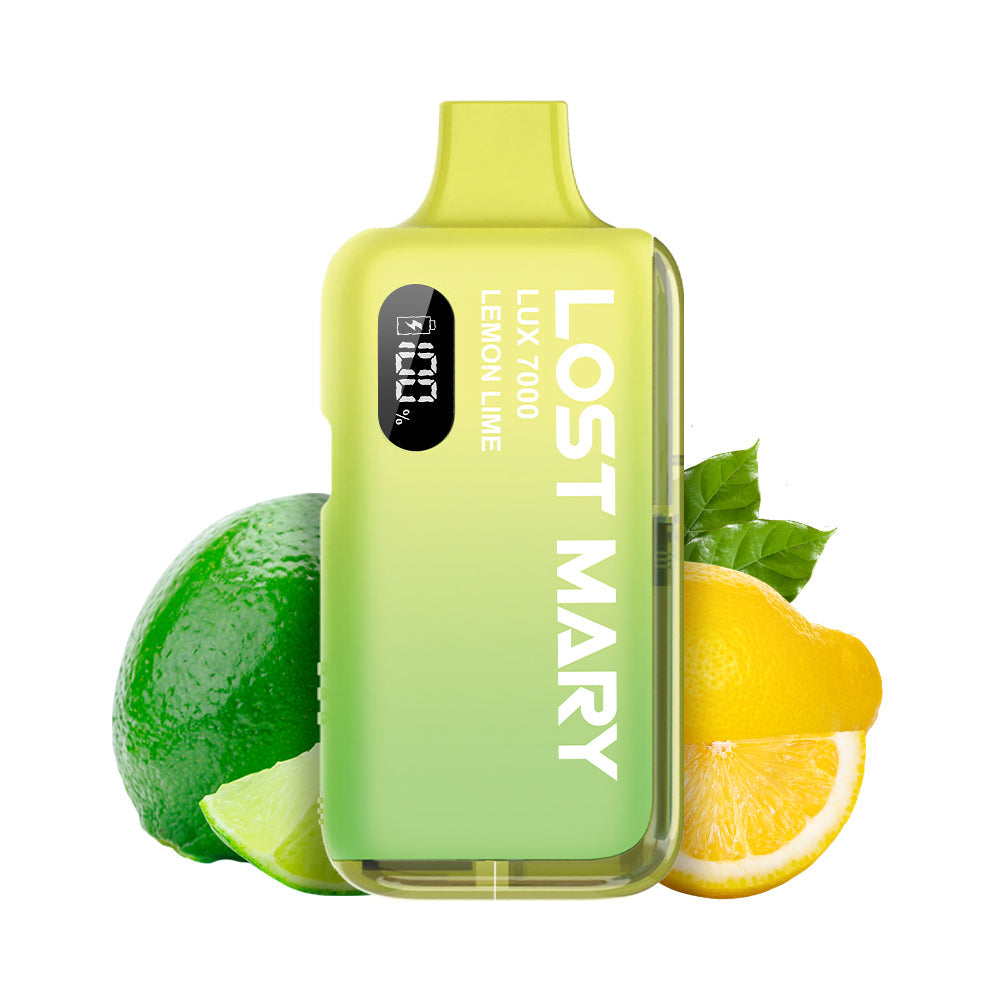 LOST MARY LUX7000 Vape Kit Lemon Lime – Lost Mary LUX7000 Vape Kit Lemon Lime, 20 mg/ml, bis zu 7000 Puffs