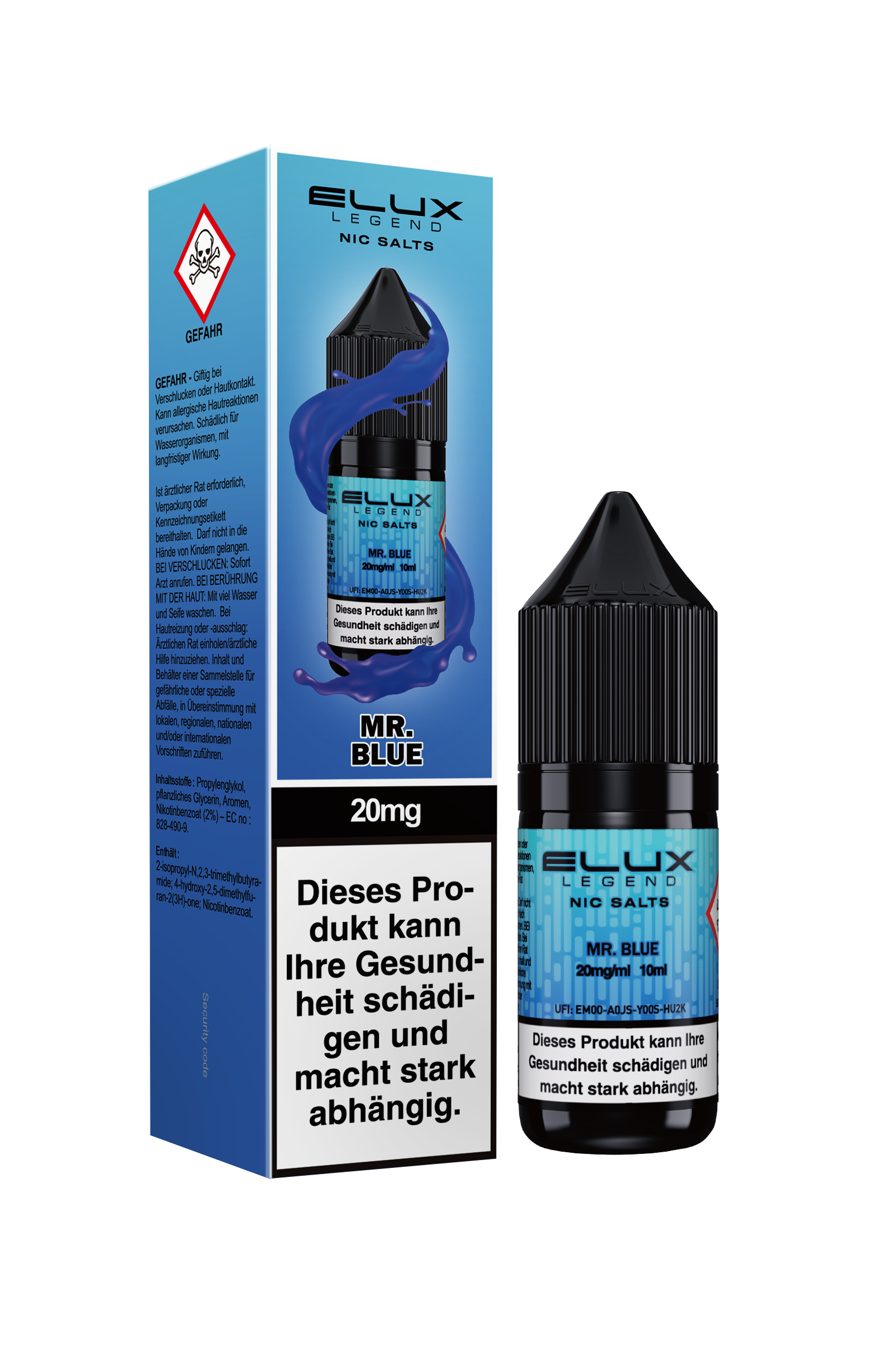 Elux Nic Salt MR Blue (20 mg/ml)