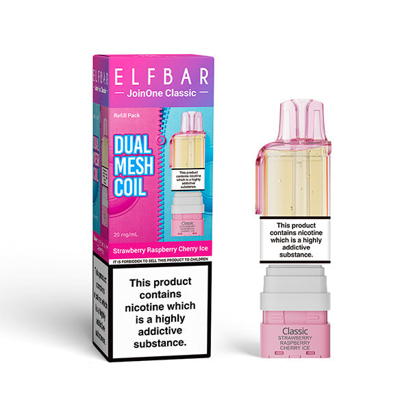 ELFBAR JOIN ONE 15 CLASSIC nachfüllbarer Pod Strawberry Raspberry Cherry Ice – ELFBAR Join One 15 Classic Pod 20mg