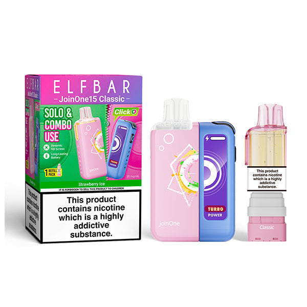 ELFBAR JOIN ONE 15 CLASSIC Starter Kit Strawberry Ice 20mg