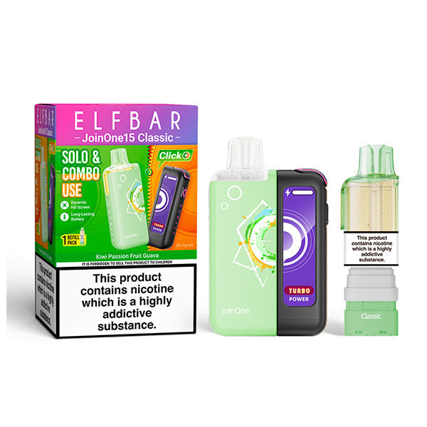ELFBAR JOIN ONE 15 CLASSIC Starter Kit Kiwi Passion Fruit Guava 20mg