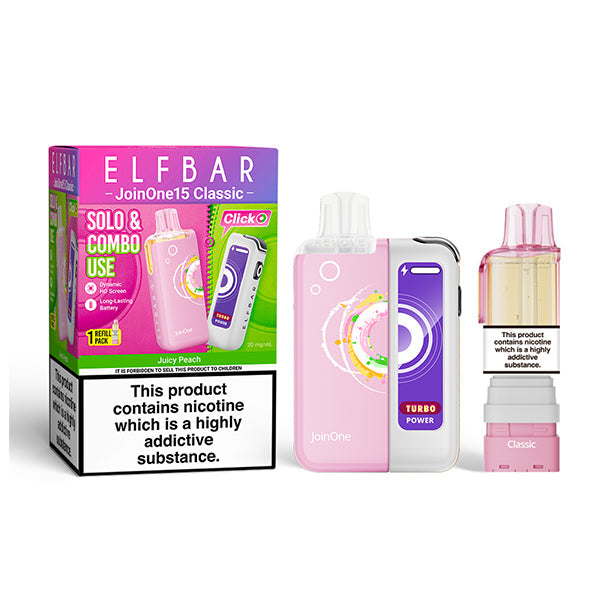 ELFBAR JOIN ONE 15 CLASSIC Starter Kit Juicy Peach 20mg