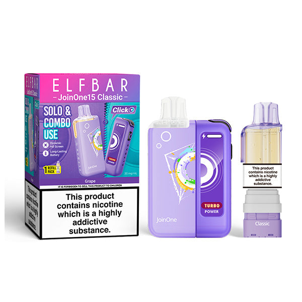 ELFBAR JOIN ONE 15 CLASSIC Starter Kit Grape 20mg