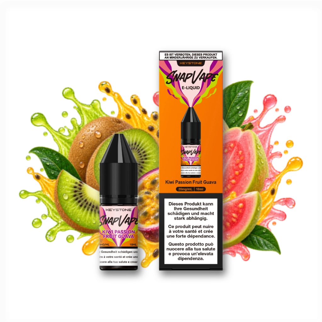 SnapVape | E-Liquid | Kiwi Passion Fruit Guava (20mg/ml)