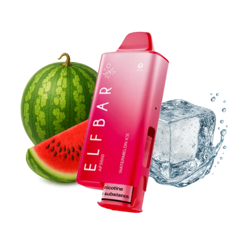 ELFBAR AF 5500 Watermelon Ice Vape mit 5500 Puffs, 20 mg/ml und QUAQ Mesh Coil