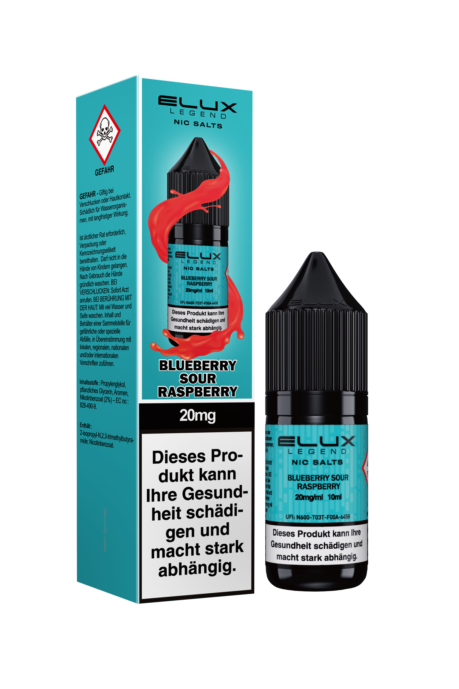 Elux Nic Salt Blueberry Sour Raspberry (20 mg/ml)