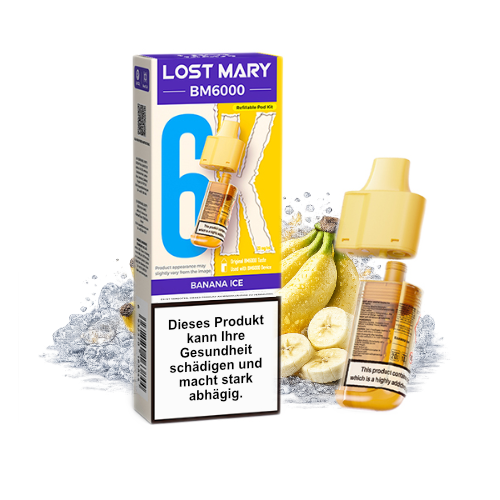 Lost Mary BM6000 Nachfüllpod Banana Ice 20mg 6000 Züge