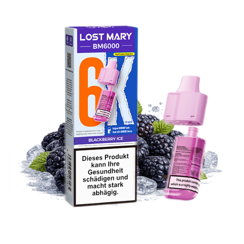 Lost Mary BM6000 Nachfüllpod Blackberry Ice 20mg 6000 Züge