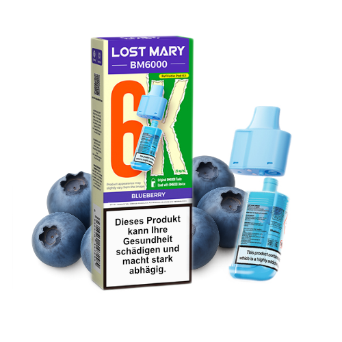 Lost Mary BM6000 Nachfüllpod Blueberry 20mg 6000 Züge