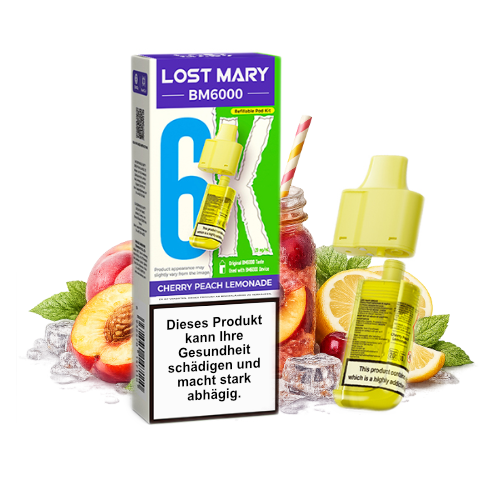 Lost Mary BM6000 Nachfüllpod Cherry Peach Lemonade 20mg 6000 Züge