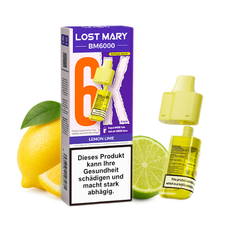 Lost Mary BM6000 Nachfüllpod Lemon Lime 20mg 6000 Züge