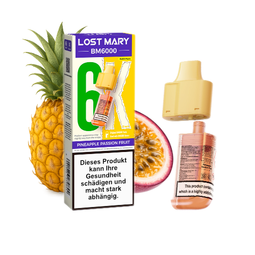 Lost Mary BM6000 Nachfüllpod Pineapple Passion Fruit 20mg 6000 Züge