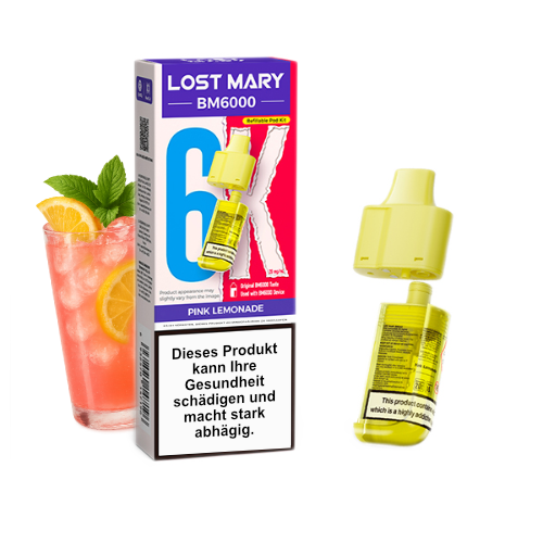 Lost Mary BM6000 Nachfüllpod Pink Lemonade 20mg 6000 Züge