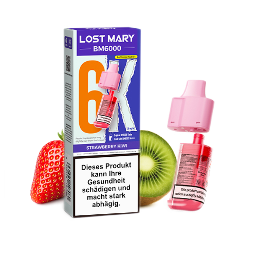Lost Mary BM6000 Nachfüllpod Strawberry Kiwi 20mg 6000 Züge