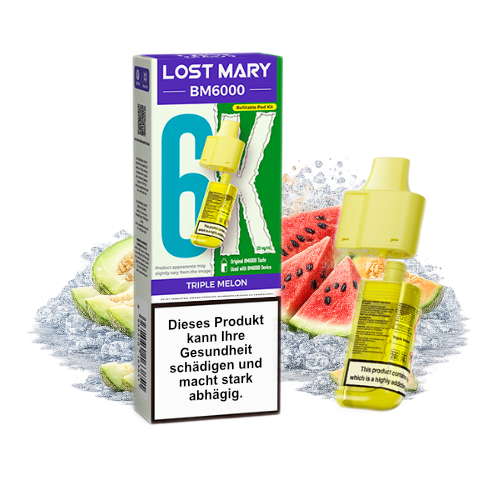 Lost Mary BM6000 Nachfüllpod Triple Melon 20mg 6000 Züge