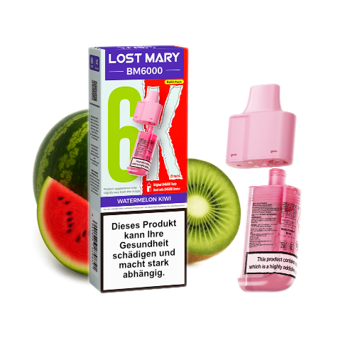 Lost Mary BM6000 Nachfüllpod Watermelon Kiwi 20mg 6000 Züge