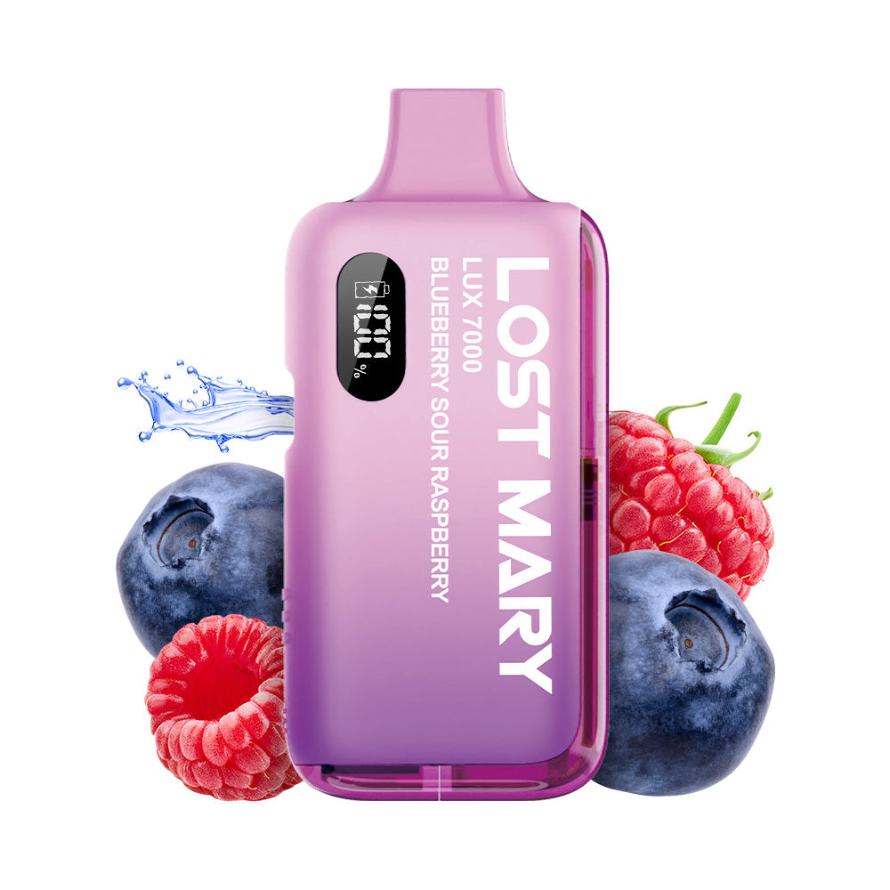 LOST MARY LUX7000 Vape Kit Blueberry Sour Raspberry – Lost Mary LUX7000 Vape Kit Blueberry Sour Raspberry, 20 mg/ml, bis zu 7000 Puffs