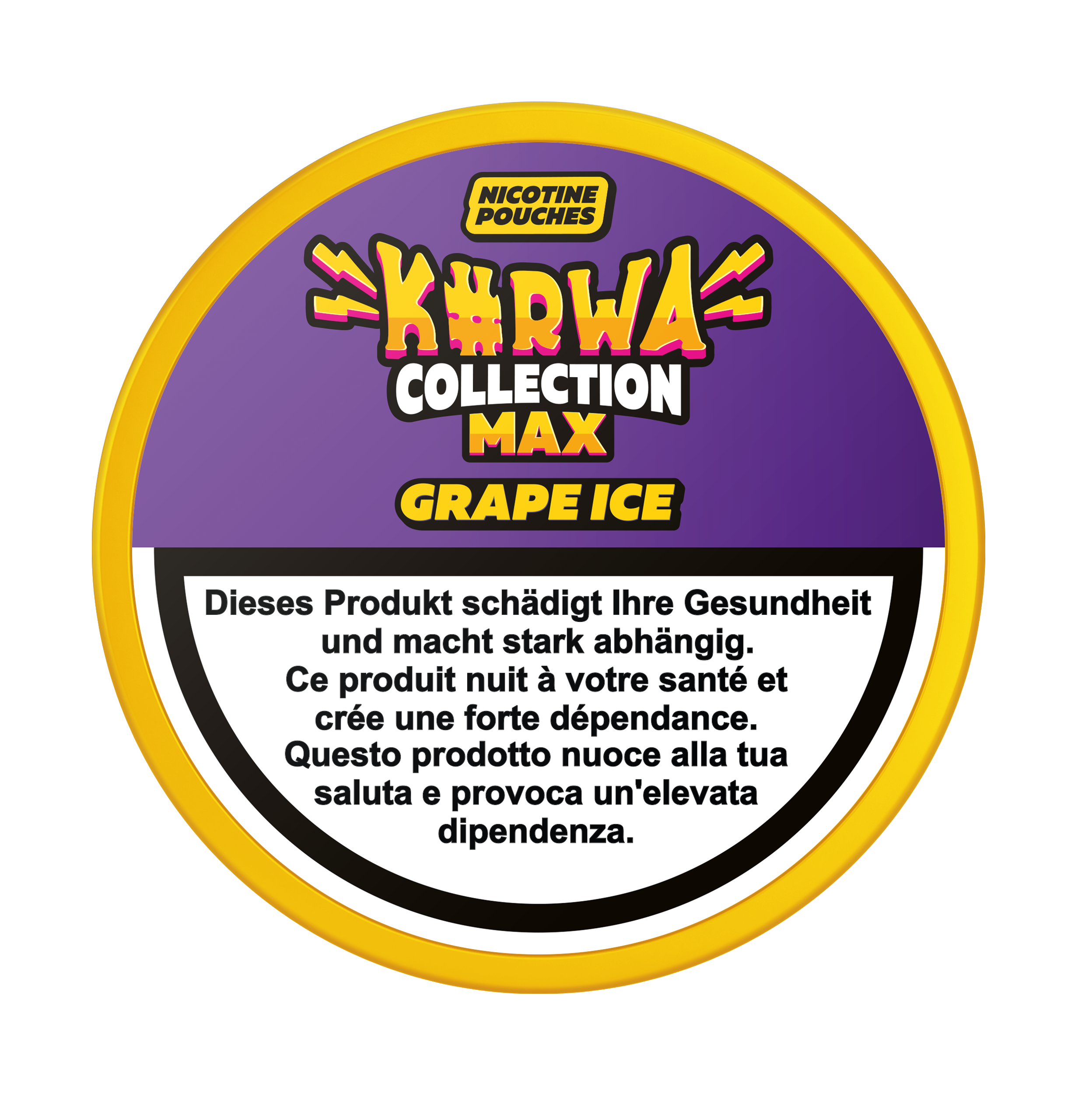 Kurwa Snus Collection MAX Grape Ice – tabakfreie KURWA Nikotinbeutel Slim