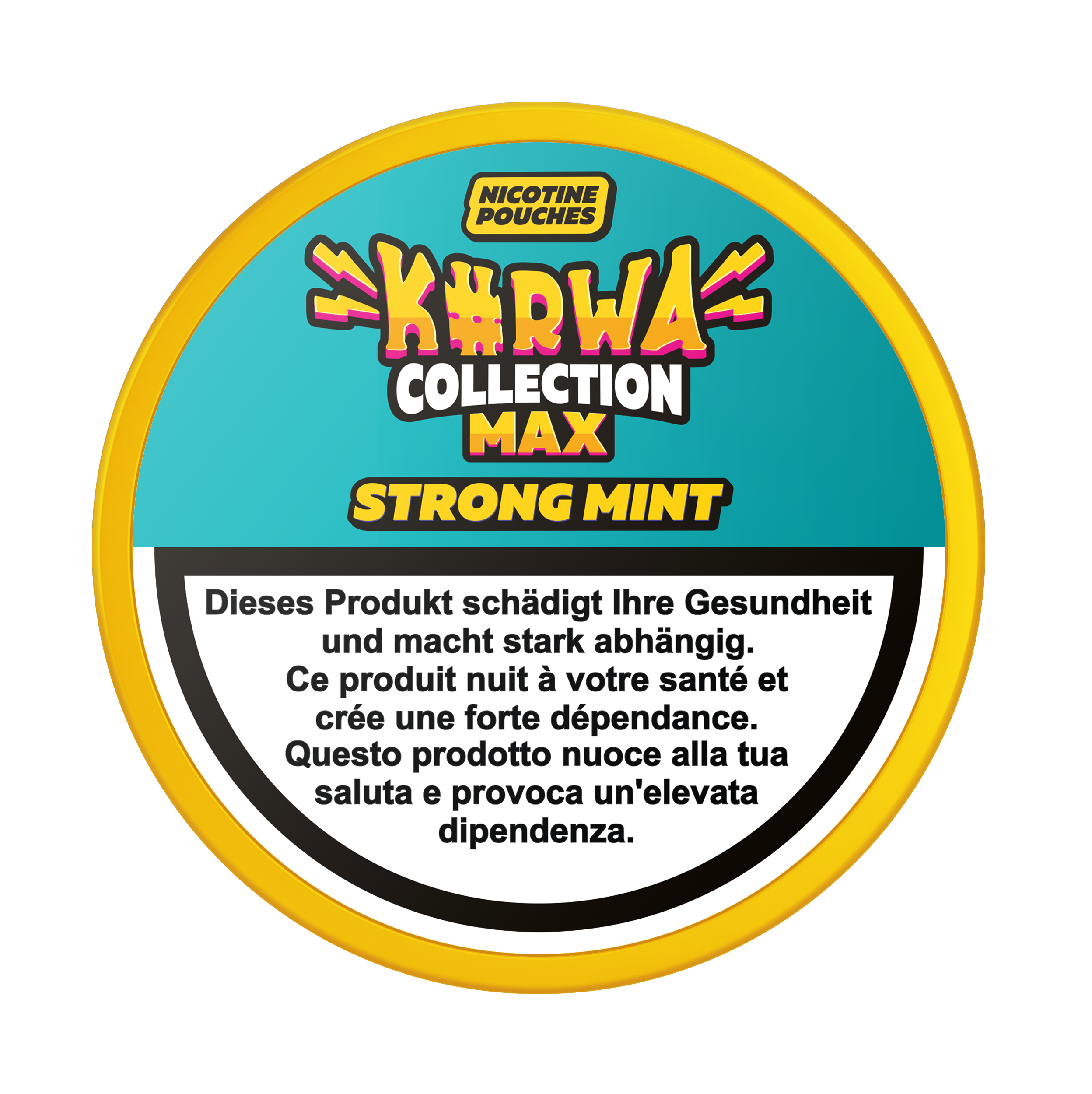 Kurwa Snus Collection MAX Strong Mint – tabakfreie KURWA Nikotinbeutel Slim