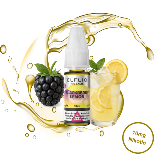 Elfbar ELFLIQ Blackberry Lemon Nikotinsalz Liquid 10 mg/ml 10 ml