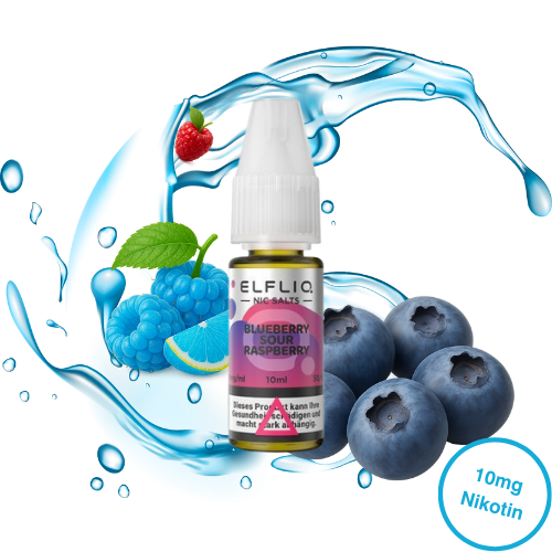 Elfbar ELFLIQ Blueberry Sour Raspberry Nikotinsalz Liquid 10 mg/ml 10 ml