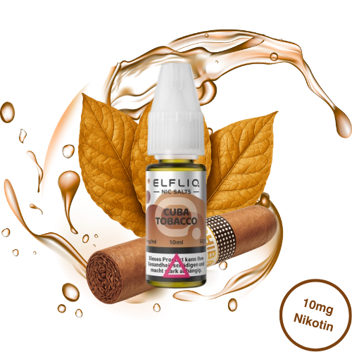 Elfbar ELFLIQ Cuba Tobacco Nikotinsalz Liquid 10 mg/ml 10 ml