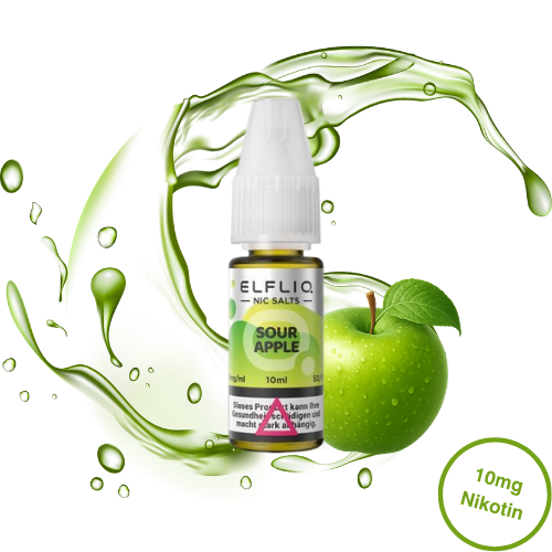 Elfbar ELFLIQ Sour Apple Nikotinsalz Liquid 10 mg/ml 10 ml