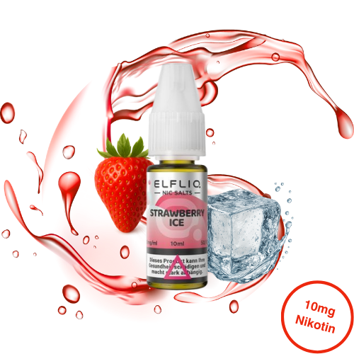 Elfbar ELFLIQ Strawberry Ice Nikotinsalz Liquid 10 mg/ml 10 ml