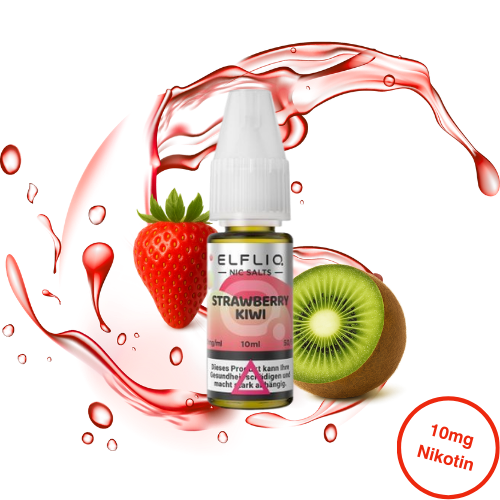 Elfbar ELFLIQ Strawberry Kiwi Nikotinsalz Liquid 10 mg/ml 10 ml