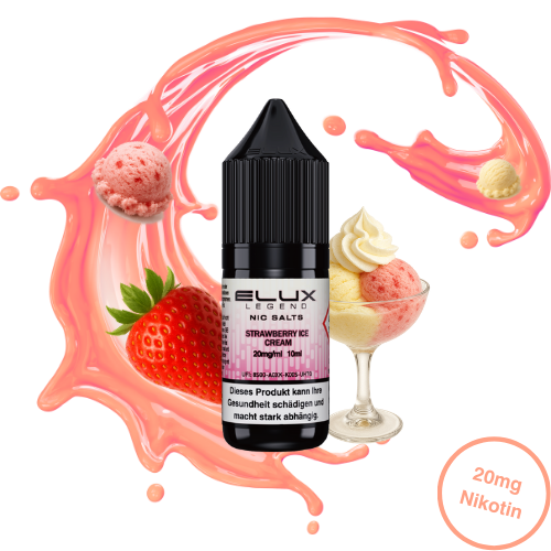 Elux Nic Salt Strawberry Ice Cream (20 mg/ml)