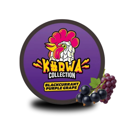 Kurwa Snus Blackcurrant Grape – tabakfreie KURWA Nikotinbeutel Slim