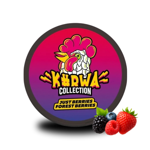Kurwa Snus Just Berries Forest Berries – tabakfreie KURWA Nikotinbeutel Slim
